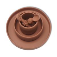 Ensemble repas pour enfants en silicone de qualité alimentaire non toxique avec cuillère à compartiments, sans BPA – Produits de sécurité pour bébés axés sur le confort et la sécurité de votre enfant