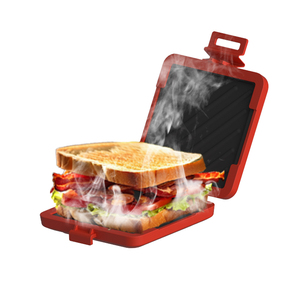 Pembuat Sandwich Silikon Grosir untuk Microwave, Logo Dapat Disesuaikan, Alat Press Panini, Pembuat Roti Panggang Keju, Bebas BPA, Aman untuk Mesin Cuci Piring - Product Image 1