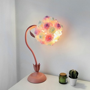 Creative Simple Rose <b>Table</b> Lamp Bedroom <b>Bedside</b> Lamp Girl Ins Internet Celebrity Warm Birthday Gift Decorative Night Light - Product Image 3