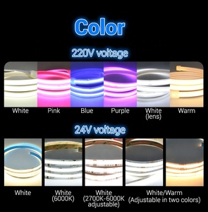 Phổ biến nhất Epistar Giấc Mơ Màu linh hoạt COB <span class=keywords><strong>LED</strong></span> dải ánh sáng mật độ cao COB Dải ngoài trời không thấm nước nhà máy trực tiếp - Product Image 3