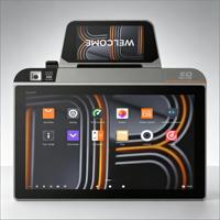 Tablette POS Sunmi D3 Mini stable avec Android 13, imprimante intégrée (largeur 58mm/80mm), écran tactile 10,1 pouces, lecteur NFC et scanner intégré