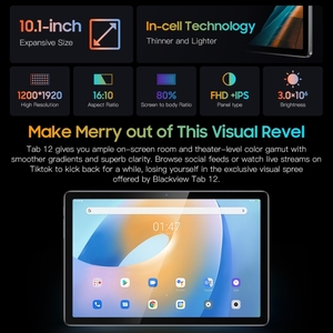 Blackview Tab 12 10,1 pulgadas FHD 4gb Ram 64gb Rom 6580mah <span class=keywords><strong>Ips</strong></span> pantalla <span class=keywords><strong>Android</strong></span> 11 red 4G Octa Core <span class=keywords><strong>Tablet</strong></span> Gmaing modo PC - Product Image 4