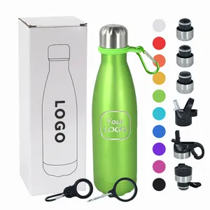 Ready To Ship Double Wall Insulated Cola Bottle Brief Stainless Steel Drink Bottle Luxury Water Bottle 500ml