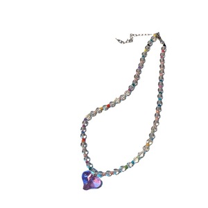 Collar Coreano con Cuentas de Corazón de Nuevo Color, Hecho a Mano, Estilo Dulce y Lindo para Chicas, Cadena Transparente para Clavícula, Regalo de Boda que Combina con Todo - Product Image 5