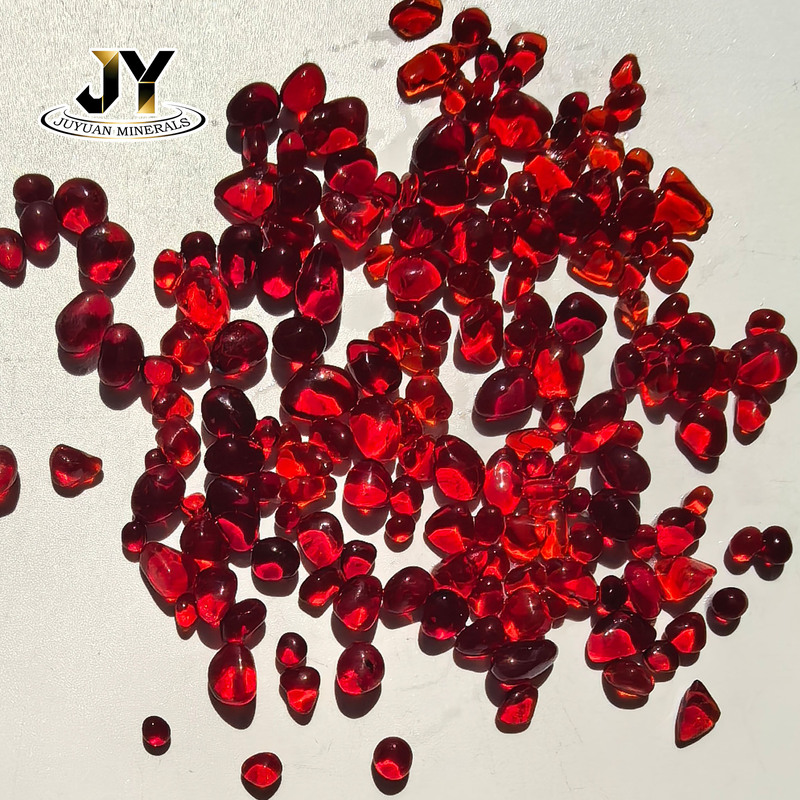 Glass Pebbles Colored Glossy Surface for