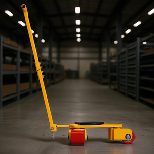 Manivela para Mover Maquinaria Industrial, Capacidad de 3T, Plataforma de Acero al Carbono, Ruedas de PU Giratorias 360 Grados, Antideslizantes, para Trabajo Pesado - Product Image 2