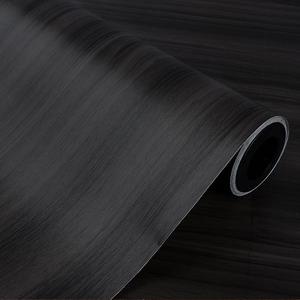 Noir peler et coller cuisine autocollant mural étanche Grain de <span class=keywords><strong>bois</strong></span> <span class=keywords><strong>papier</strong></span> <span class=keywords><strong>peint</strong></span> PVC auto-adhésif cuisine vinyle Wrap - Product Image 1