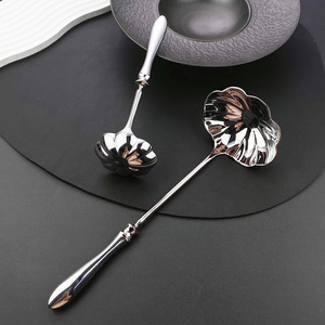 304 Stainless Steel Lotus Spoon Forged <b>Mirror</b> Polished For Home Hotel Restaurant Soup Ladle - Product Image 3