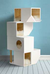 أحدث تصميم لعام 2024: بيت حيوانات أليفة مصنوع من الخشب المستدام، قابل للتركيب على الحائط، أثاث فريد وجذاب لتسلق القطط والكلاب - Product Image 3