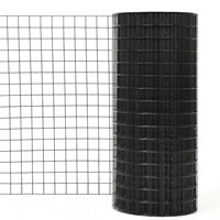 Grillage soudé 3D courbé en PVC argenté de 1,83 m x 0,91 m, anti-corrosion, pour enclos à lapins et poulets, et protection d'arbres
