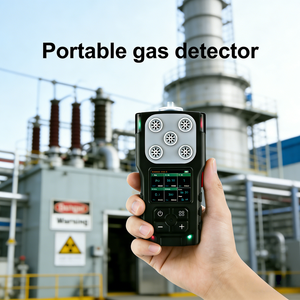 เครื่องวิเคราะห์ก๊าซความแม่นยำสูง เครื่องตรวจจับก๊าซแบบพกพา ระบบตรวจจับก๊าซหลายชนิดด้วยปั๊มดูด สำหรับ CH4 O2 CO H2S H2 ในโรงงาน - Product Image 1