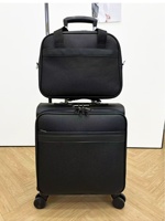 Valise moderne en PU rigide de 16 pouces avec roulettes pivotantes, légère, durable, imperméable, écologique, pour hommes, affaires, extérieur