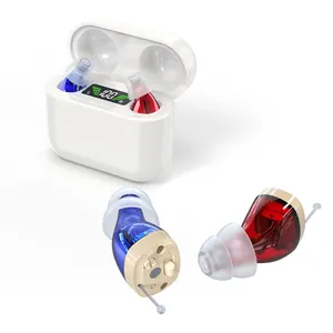New Hearing Amplifiers Red And Blue Hearing Loss Invisible Charging Hearing AIDS