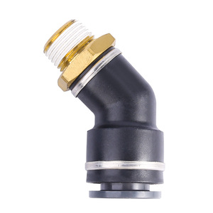 Brass 45 Degree Elbow Fitting 6 Mm External Thread Pneumatic Quick Coupling For Air Systems - Product Image 3