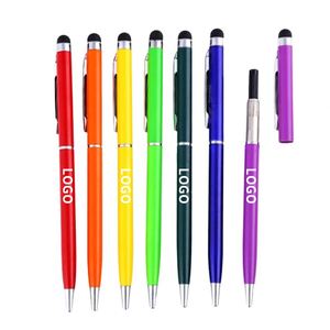 2026 Universal <b>Rotatable</b> Office Metal Capacitive Stylus Pen with Black Rubber Tip - Product Image 6
