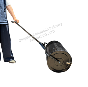 Customizable Steel Roller Spreader Easy to Assemble Mesh Compost Spreader for Lawn and Garden <strong>Topsoil</strong> - Product Image 2