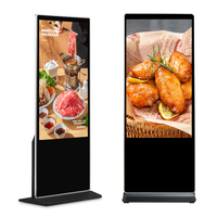 Meilleure vente 55 65 75 pouces Kiosque intelligent Affichage publicitaire vertical LCD Signalisation numérique Totem Kiosque à écran tactile debout au sol