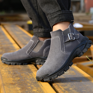 Chaussures de sécurité à embout d'acier pour hommes et femmes, bottes de travail en <span class=keywords><strong>daim</strong></span>, bottes de sécurité anti-perforation, chaussures de protection industrielles imperméables - Product Image 3