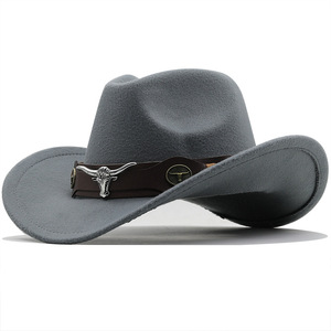 <span class=keywords><strong>Sombrero</strong></span> <span class=keywords><strong>Vaquero</strong></span> Occidental <span class=keywords><strong>de</strong></span> Ala Ancha Liso <span class=keywords><strong>para</strong></span> <span class=keywords><strong>Hombre</strong></span> y Mujer, Venta al por Mayor, Económico, en Varios Tamaños, con Decoración <span class=keywords><strong>de</strong></span> Cinturón <span class=keywords><strong>de</strong></span> Toro, Logotipo Personalizado Aceptable - Product Image 3