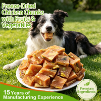 Gefreeze-droogde kippenbrokjes met fruit & groenten, hoogproteïne kauwstaafjes voor honden, hondentraining kauwstaafjes, fabriekslevering