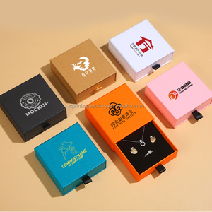 Toptan lüks kraft el işi kağıdı mücevher kutusu ile özel Logo kabartmalı ve UV kaplı küpe ve hediye paketleme için - Product Image 3