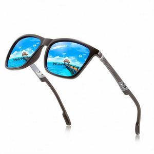 Lunettes de soleil sport polarisées à monture intégrale légère en aluminium et magnésium, style rétro, protection UV400, avec logo personnalisé, très tendance - Product Image 3