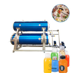 Sterilizzatore industriale a vapore/elettrico riscaldato orizzontale in <span class=keywords><strong>Autoclave</strong></span> bevande in bottiglia succo di marmellata in scatola macchina per sterilizzare la salsa - Product Image 1