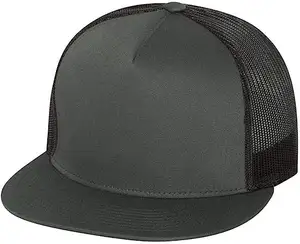 Negro de ala plana en blanco Snapbacks/5 en blanco del sombrero del Snapback de malla Snapback gorras