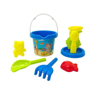 Offre Spéciale en gros 7 pièces jeux <span class=keywords><strong>de</strong></span> plein air en plastique plage seau <span class=keywords><strong>sable</strong></span> moules jouer ensemble été jouets pour enfants - Product Image 4