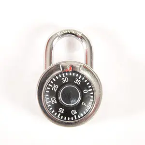 Gym Locker 50Mm Zinc Alloy Dial Round Combination Padlock Lock