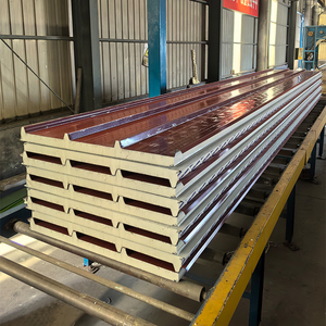 Cool Room Rock Wool PU <span class=keywords><strong>Techo</strong></span> Sandwich Panel de pared <span class=keywords><strong>Aislamiento</strong></span> térmico para construcción y granja - Product Image 2