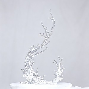 CP014 Abstract Weather Proof Clear Resin Sculpture Polyresin Split Open Splash Wave Art Decor for Villa <strong>Hall</strong> Five <strong>Star</strong> Hotel - Product Image 5