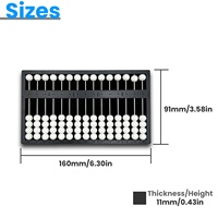 Outils d'apprentissage portables pour l'éducation précoce Boulier braille 15 lignes pour les personnes malvoyantes et âgées Boulier aveugle professionnel