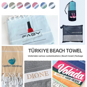 Serviette de Plage Turque en Coton Extra Large à Séchage Rapide, Légère, Douce, Super Absorbante et Résistante au Sable - Product Image 4