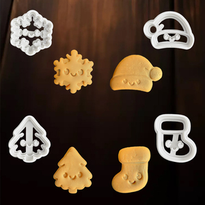 Ensemble de mini emporte-pièces de Noël en plastique moulé par injection, moules à biscuits en fondant et embosseurs pour biscuits imprimés, pâte à modeler et argile - Product Image 2