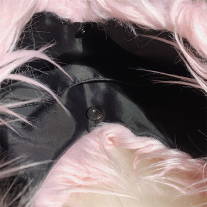 <span class=keywords><strong>Sac</strong></span> à <span class=keywords><strong>main</strong></span> trapèze ouvert en <span class=keywords><strong>fausse</strong></span> <span class=keywords><strong>fourrure</strong></span> de mouton de Mongolie de luxe pour femmes - Product Image 3