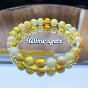 Pulsera DAISY xiaod, de ágata amarilla natural, es una joya de cristal que atrae calidez, prosperidad, riqueza y vitalidad. - Product Image 2