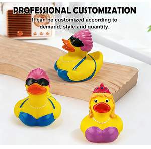 Jouets Yinuo, canard sirène et canard en <span class=keywords><strong>maillot</strong></span> <span class=keywords><strong>de</strong></span> <span class=keywords><strong>bain</strong></span> cool, jouets aquatiques qui couinent pour le <span class=keywords><strong>bain</strong></span> <span class=keywords><strong>de</strong></span> bébé, jouets amphibies - Product Image 3