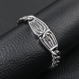 Bracelet en acier inoxydable pour hommes, chaîne géométrique, 22.5Cm, Style Rock Hip Hop, bijoux cadeau - Product Image 5