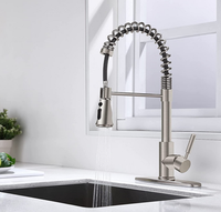 Robinet de cuisine moderne avec douchette extractible double fonction, monocommande et cartouche céramique