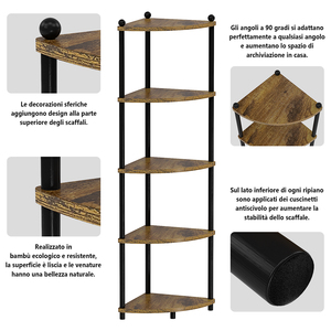 Freestanding hiển thị lưu trữ giá kệ Kệ sách 4 Tier tre góc cong Kệ tổ chức cho nhà bếp phòng tắm phòng khách - Product Image 6