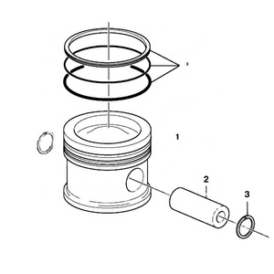 Piston, axe de piston, segment et chemise de cylindre pour moteurs D4D D5D des excavatrices EC135B EC160B EC180B EC140B 20460009. - Product Image 1