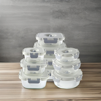 Conteneurs de conservation alimentaire en verre sous vide de haute qualité, bocaux de cuisine en silicone pour animaux de compagnie, couvercles, compatibles micro-ondes, camping, logo personnalisé en vrac
