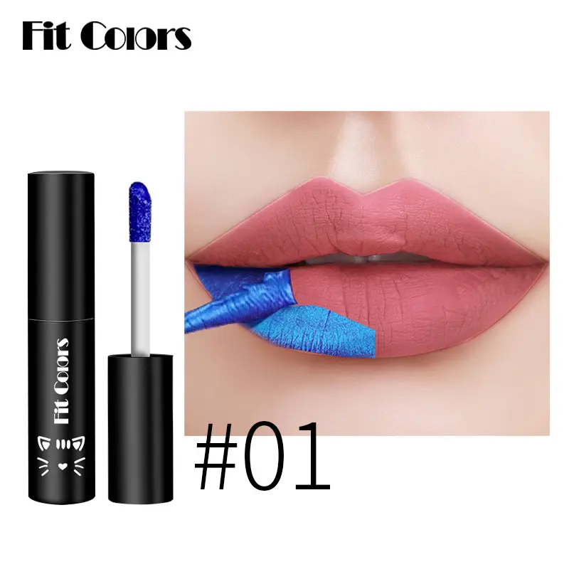 Fit Colors Blue Peel-off Lip Stain Étanche Durable Lip Glaze Mat Rester Base Couleur Lip Tinting Tear Off Rouge à lèvres liquide