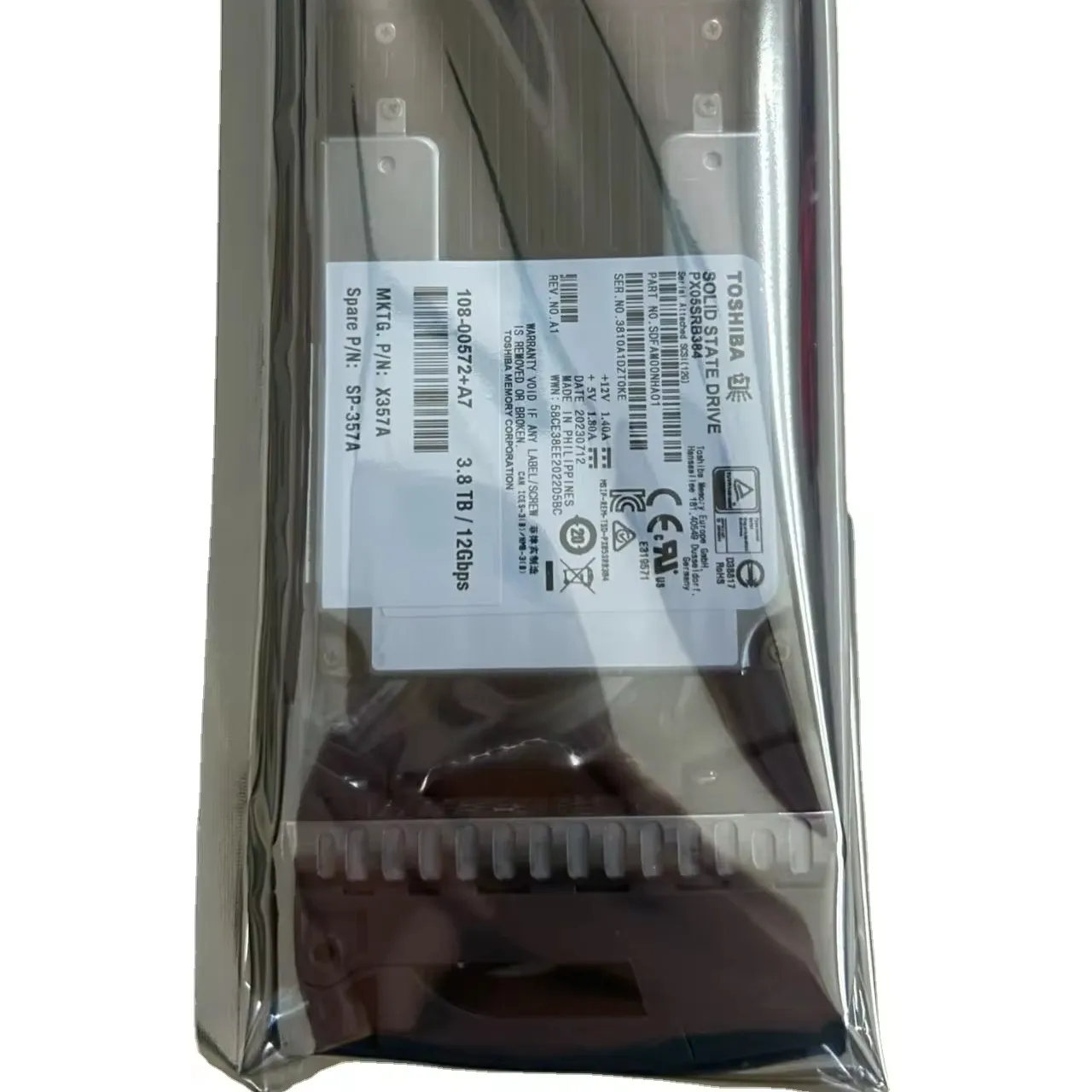 X357A NetApp 3.8TB 12GBps 2.5" SAS SSD SP-357A 108-00572