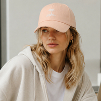 Gorra de Béisbol Rosa Unisex de Algodón Ajustable de 6 Paneles con Bordado Personalizado, Deportiva, para las Cuatro Estaciones, Protección Solar para Exteriores