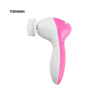 5 Trong 1 Thiết Bị Làm Đẹp Điện Mặt Bàn Chải Pin Hoạt Động Mặt Massager Điện Facial Cleansing Brush - Product Image 2