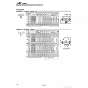 นิวเมติกส์แบบสัมผัสเดียว KQ2T10-02AS ชิ้นส่วนนิวเมติก SMC - Product Image 1