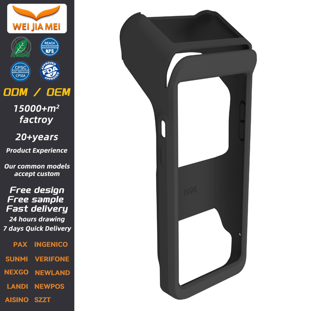 WJM NEXGO N96 Charging POS Terminal Protective Silicone Case Customized Color ROHS Certified Handheld Terminal for Visa Machine