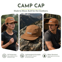 Gorra de 5 Paneles con Logotipo Bordado Personalizado, Gorra Transpirable de Nailon Perforada con Láser para Correr, Senderismo, Camping y Uso Diario